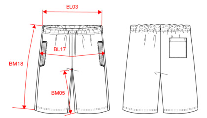 Schéma des dimensions pour le bermuda